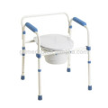 Plastic commode chair with armrest CM002